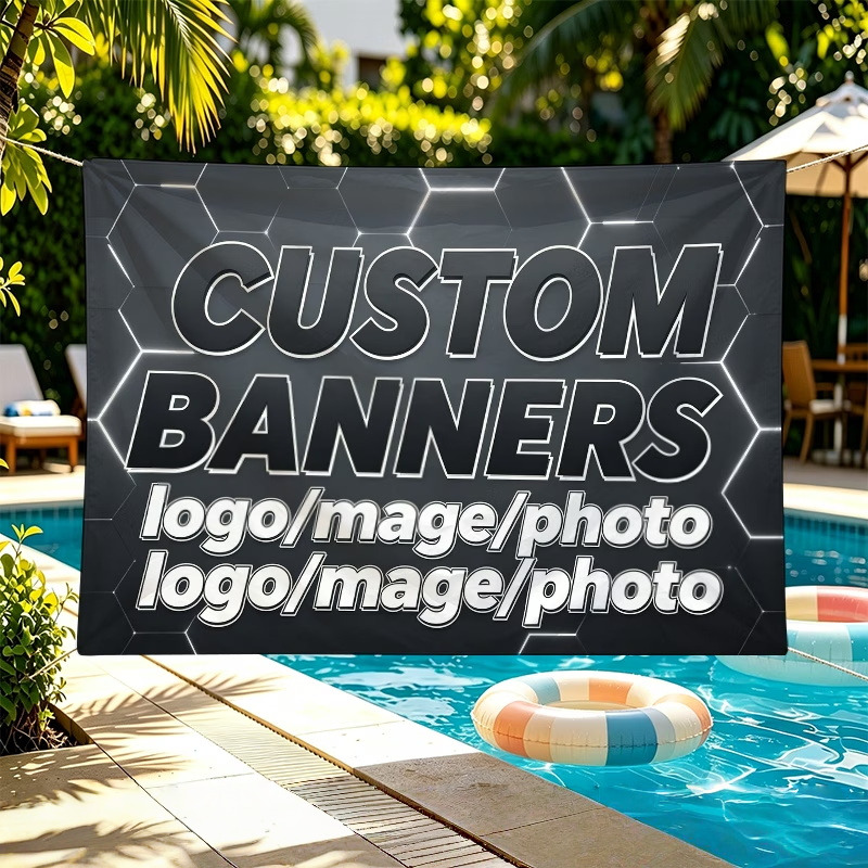 Commercial Printing Photoshop - Bandeiras personalizadas adequadas para atividades de